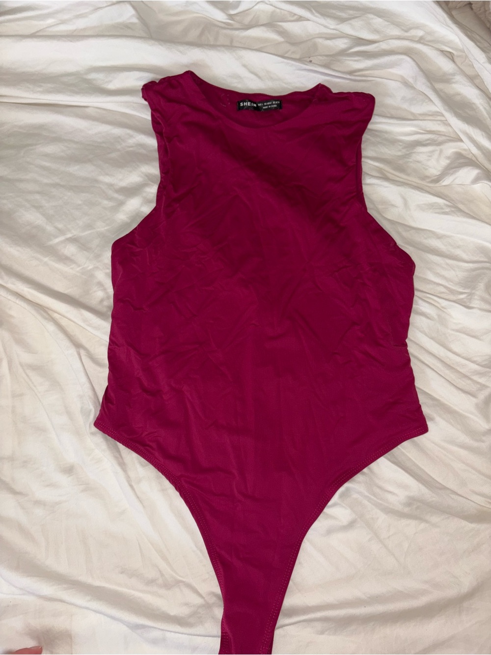 Shein Women’s Fuchsia One-Piece Bodysuit